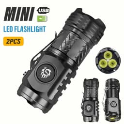 High Quality 3*SST20 LED Flashlight Built-in Battery USB Rechargeable Pen Clip Head Flashlight Waterproof Camping Hiking Torch