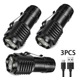 Rechargeable EDC Led Flashlight Portable Strong Light Waterproof Pocket Torch Light for Camping Walking Portable Lighting Lamp