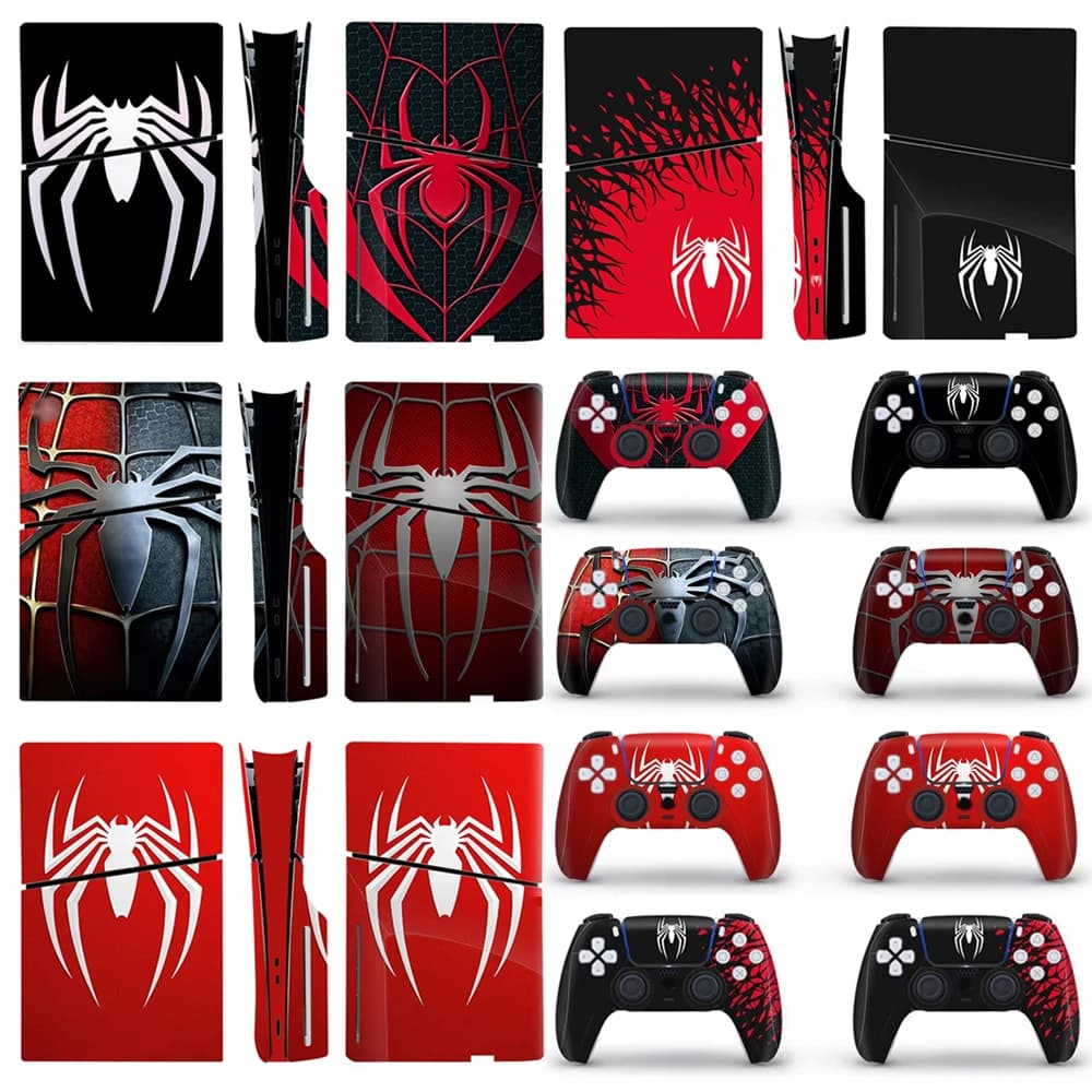 Skin Sticker For PS5 Slim Disc Edition Console Decal Vinyl Cover Case 2PCS Controller Gamepad Dustproof For PS5Slim Accessorie