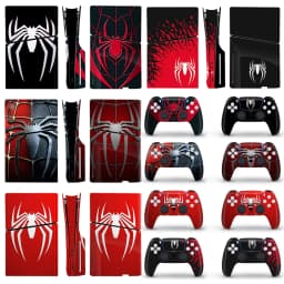 Skin Sticker For PS5 Slim Disc Edition Console Decal Vinyl Cover Case 2PCS Controller Gamepad Dustproof For PS5Slim Accessorie