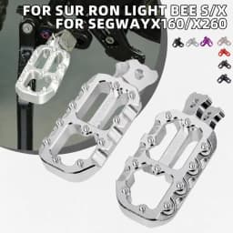 FootPegs Motorcycle For Surron Lightbee Segway X260 X160 Electric Dirt Bike Aluminum Foot Rests Pedals Dirt Pit Bike Accessories