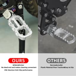 FootPegs Motorcycle For Surron Lightbee Segway X260 X160 Electric Dirt Bike Aluminum Foot Rests Pedals Dirt Pit Bike Accessories