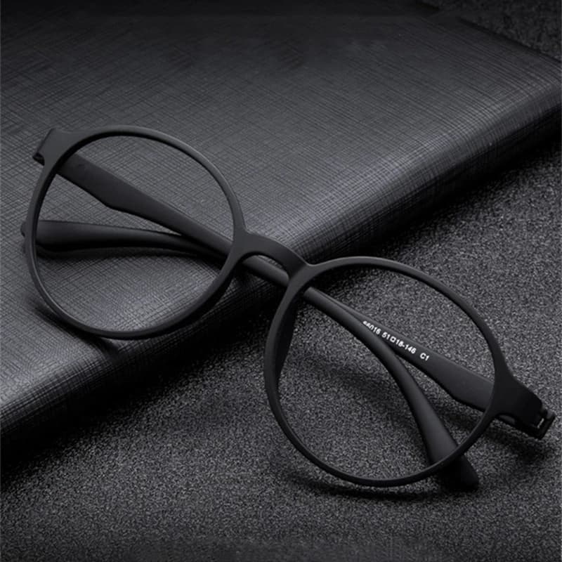 Ultralight TR90 Computer Anti Blue Light Glasses for Women and Men Retro Screw Free Design Big Round Frame Reading Glasses