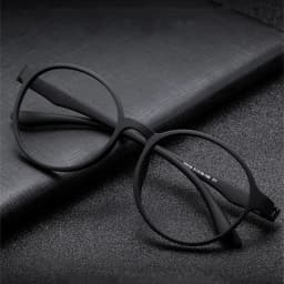 Ultralight TR90 Computer Anti Blue Light Glasses for Women and Men Retro Screw Free Design Big Round Frame Reading Glasses
