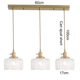 LED Vintage Glass Pendant Light Green Hanging Lamps Living Room Decor Luminaire Hall Bedroom Dining Room Indoor Fixture Lustre