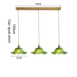 LED Vintage Glass Pendant Light Green Hanging Lamps Living Room Decor Luminaire Hall Bedroom Dining Room Indoor Fixture Lustre