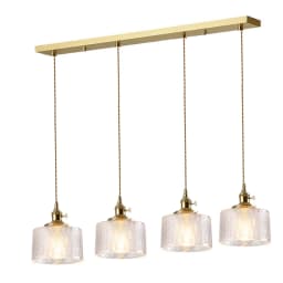LED Vintage Glass Pendant Light Green Hanging Lamps Living Room Decor Luminaire Hall Bedroom Dining Room Indoor Fixture Lustre