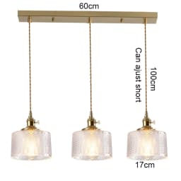 LED Vintage Glass Pendant Light Green Hanging Lamps Living Room Decor Luminaire Hall Bedroom Dining Room Indoor Fixture Lustre