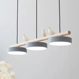 Nordic Wooden circle chandelier Bird lamp for Living Room Colour lamp Minimalist Bedroom Living Room Main Light dining lamp