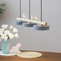 Nordic Wooden circle chandelier Bird lamp for Living Room Colour lamp Minimalist Bedroom Living Room Main Light dining lamp