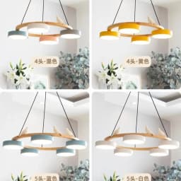Nordic Wooden circle chandelier Bird lamp for Living Room Colour lamp Minimalist Bedroom Living Room Main Light dining lamp