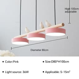 Nordic Wooden circle chandelier Bird lamp for Living Room Colour lamp Minimalist Bedroom Living Room Main Light dining lamp