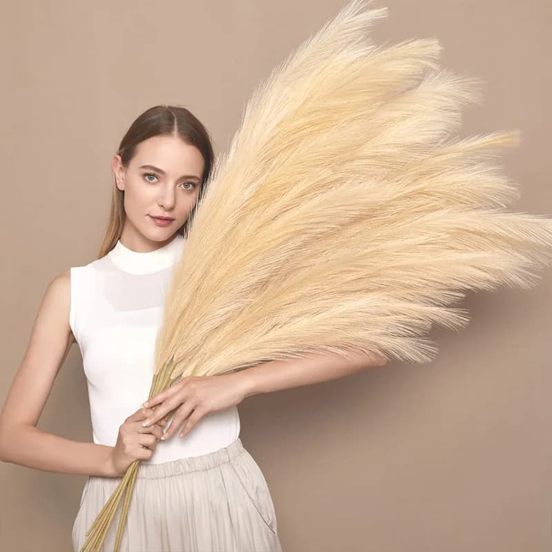 1/3/5pcs Fluffy Artificial Pampas Grass 97cm Boho Decor Flowers Bedroom Decor for Floor Vase Filler Farmhouse Home Wedding Decor