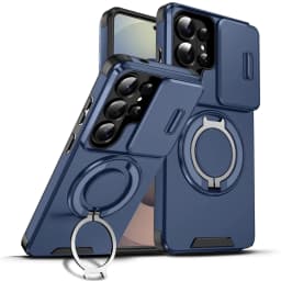 Phone Case for Samsung Galaxy S26 S23 S22 S21 Ultra S26 Edge S26 S25 S24 Plus S25 FE 360 Degree Rotating Magnetic Bracket Cover