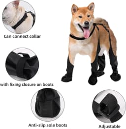 Anti-Slip Dog Shoes Pet Paw Dog Rain Booties Dirty-proof Anti-fall Dog Outdoor Suspender Sock Shoes Winter Waterproof Dog Boots