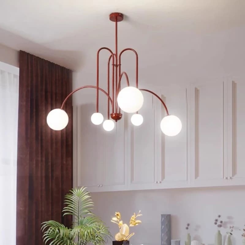 Nordic Minimalist Pendant Light for Living Room Restaurant  Dining Room Lamp Cafe Clothing Store Art Black Gold Red Chandelier