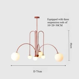 Nordic Minimalist Pendant Light for Living Room Restaurant  Dining Room Lamp Cafe Clothing Store Art Black Gold Red Chandelier