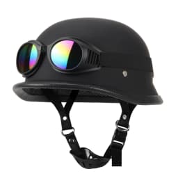 Motorcycle Half Helmet Vintage German Style Pilot Motobike Helmets Open Face Retro Motocross Helmet Motorcycle Accessories Dot