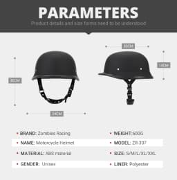 Motorcycle Half Helmet Vintage German Style Pilot Motobike Helmets Open Face Retro Motocross Helmet Motorcycle Accessories Dot