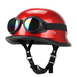 Motorcycle Half Helmet Vintage German Style Pilot Motobike Helmets Open Face Retro Motocross Helmet Motorcycle Accessories Dot