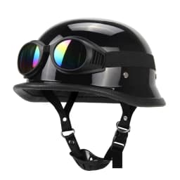 Motorcycle Half Helmet Vintage German Style Pilot Motobike Helmets Open Face Retro Motocross Helmet Motorcycle Accessories Dot