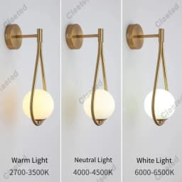 Nordic Minimalist LED Wall Lamp Bathroom Bedside Glass Ball Vintage Wall Lights Artistic Indoor Lighting For Staircase Aisle