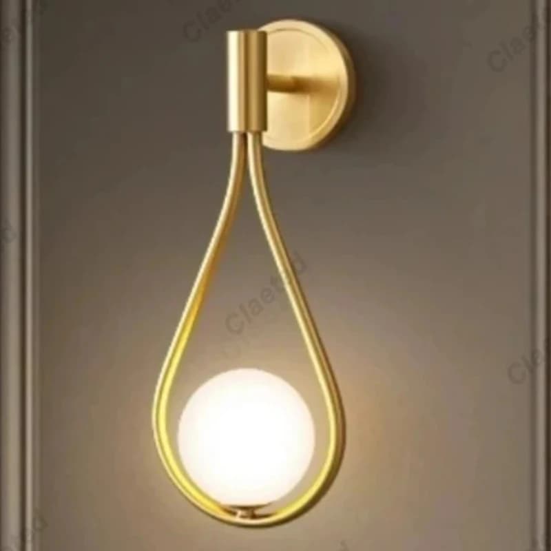 Nordic Minimalist LED Wall Lamp Bathroom Bedside Glass Ball Vintage Wall Lights Artistic Indoor Lighting For Staircase Aisle