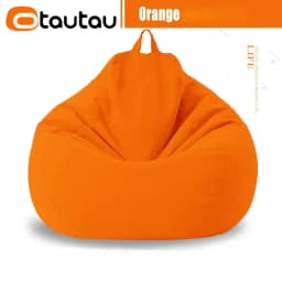 OTAUTAU Cotton Linen Bean Bag Cover without Filler Floor Corner Lazy Beanbag Chair Pouf Salon Ottoman Puff Lounger Sac DD002