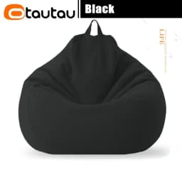 OTAUTAU Cotton Linen Bean Bag Cover without Filler Floor Corner Lazy Beanbag Chair Pouf Salon Ottoman Puff Lounger Sac DD002