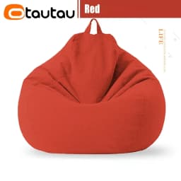 OTAUTAU Cotton Linen Bean Bag Cover without Filler Floor Corner Lazy Beanbag Chair Pouf Salon Ottoman Puff Lounger Sac DD002