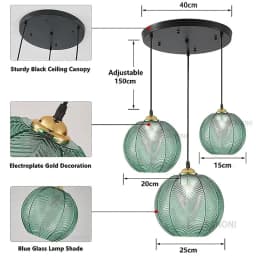 Modern Nordic Striped Glass Pendant Light for Kitchen Island Dining Bedroom Hanging Ceiling Lamp Home Decor Chandelier