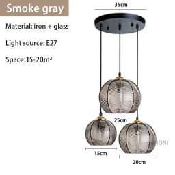 Modern Nordic Striped Glass Pendant Light for Kitchen Island Dining Bedroom Hanging Ceiling Lamp Home Decor Chandelier