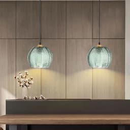 Modern Nordic Striped Glass Pendant Light for Kitchen Island Dining Bedroom Hanging Ceiling Lamp Home Decor Chandelier