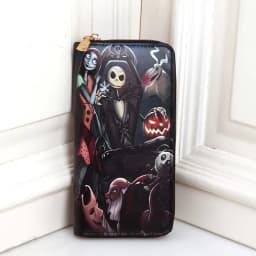 Nightmare Before Christmas Jack Skellington Sally Wallet Cartoon Print Multifunctional Fashion Coin Purse Boy Girl Birthday Gift