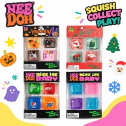 2026 New NeeDoh Mini 4 Pack Nice Cube Squishy Squeeze Fidget Toy Portable Sensory Anti‑Anxiety Stress Relief Desk Toy