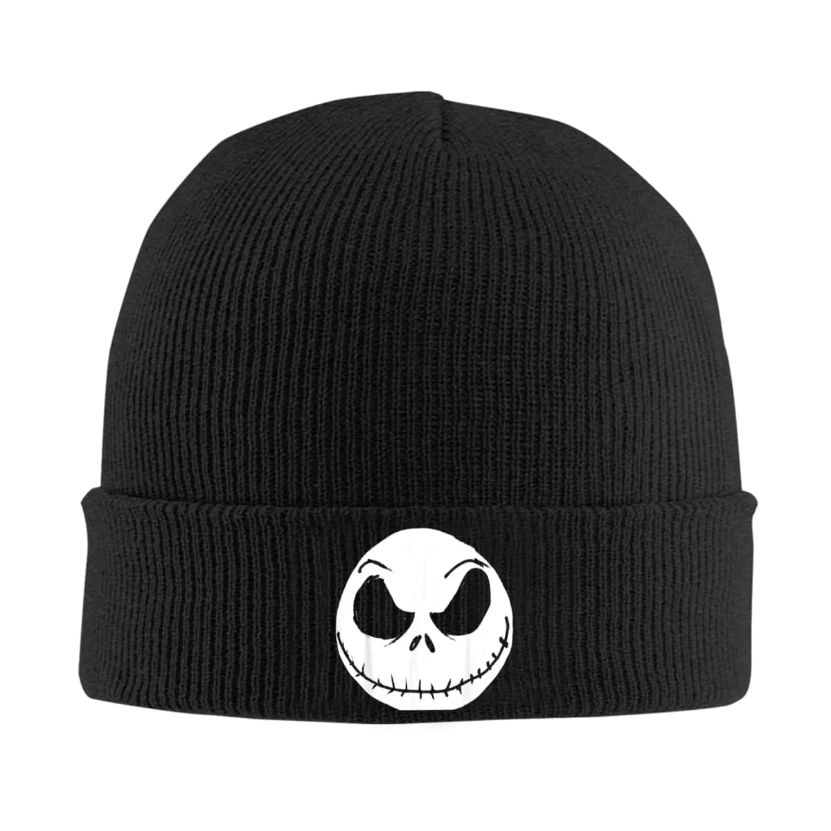 The Nightmare Before Christmas Jack Skellington Face Beanie Hats Bonnet Hats Female Male Knitting Hat Autumn Custom Elastic Caps