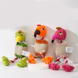 Plush Flamingo Pet Squeaky Toys for Small Dogs Clean Teeth Puppy Dog Chew Toy Squeak Pets Accessories Dog Supplies Octopus Chick