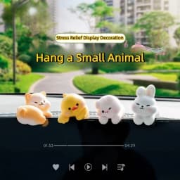 Cute Cartoon Small Animal Car Dashboard Accessories, Humorous Car Interior Ornaments and Screen Decorations
