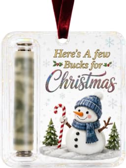 Christmas Cash Gift Holder Acrylic Santa Claus Elk Gingerbread Hanging Ornament Christmas Tree Decoration Party Money Gift Ideas