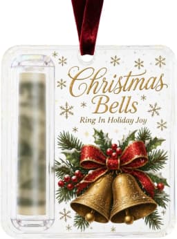 Christmas Cash Gift Holder Acrylic Santa Claus Elk Gingerbread Hanging Ornament Christmas Tree Decoration Party Money Gift Ideas