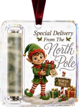 Christmas Cash Gift Holder Acrylic Santa Claus Elk Gingerbread Hanging Ornament Christmas Tree Decoration Party Money Gift Ideas