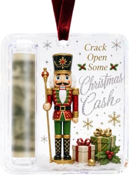 Christmas Cash Gift Holder Acrylic Santa Claus Elk Gingerbread Hanging Ornament Christmas Tree Decoration Party Money Gift Ideas