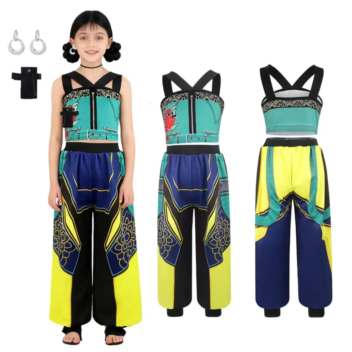 2026Hot Selling Korea ethnic style Girls Halloween KPop Cosplay Costume Vest + long pants set Girl Anime CostumeStage Performanc