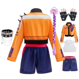 Girl 3D Print 3Pcs Role Play Dress up Popular Korean Music Performance Clothing Dance Costume Idol Singer Cosplay Team Uniform