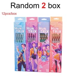 Anime Girls Lumi Mila Zoi Witch Hunter Pencils 2B HB Colors Pencils Cute Cartoon Student Stationery Set for Daily Learning Gifts