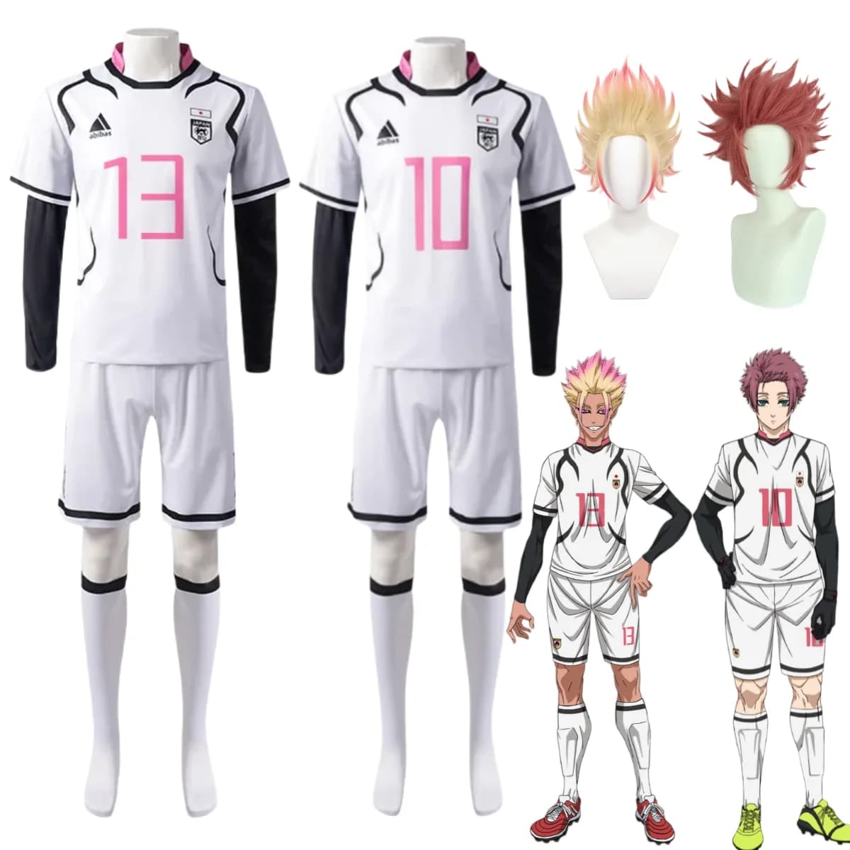 Anime Shidou Cosplay Costumes Japan U20 Sae Football Jersey Shidou Ryuusei Wigs Itoshi Sae Halloween Costume Set