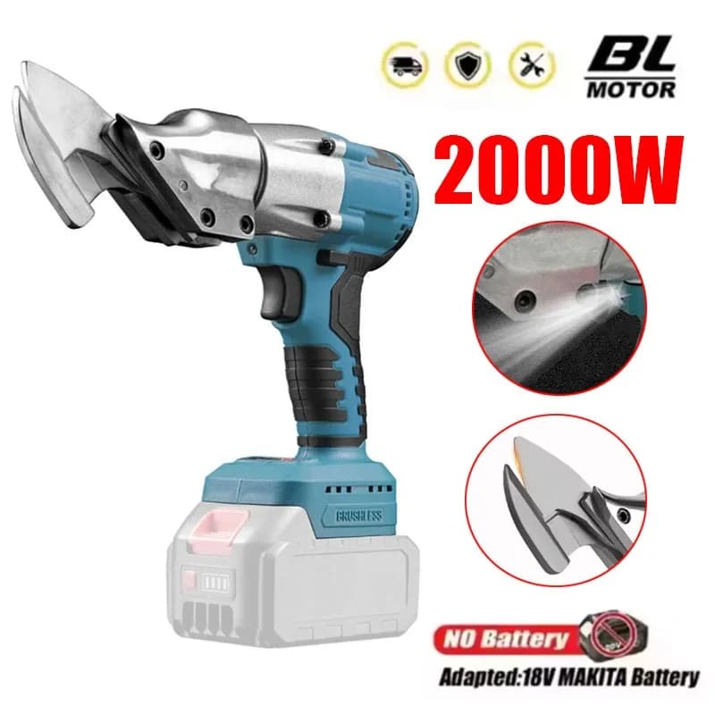 2000W Electric Iron Sheet Shears Brushless Cordless Scissor Multifunction Cutting Power Tool for Makita 18V Battery Pin