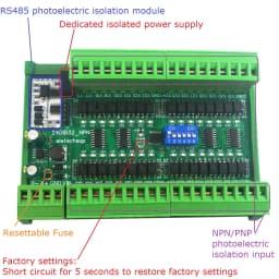 16/32/48CH NPN/PNP Optically Isolated Input Switching Digital Collector Board RS485 Modbus 24DIA16_24DIB32_24DIC48