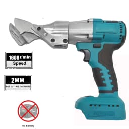 Brushless Cordless Electric Metal Shears 1600RPM 2mm Sheet Metal Cutter for Steel Aluminum Roofing Compatible with Makita 18V Ba