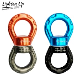 30KN Outdoor Rock Climbing Carabiner Swivel Connector Universal Gimbal Ring Yoga Swing Hammock Rope Swivel Rotational Connector